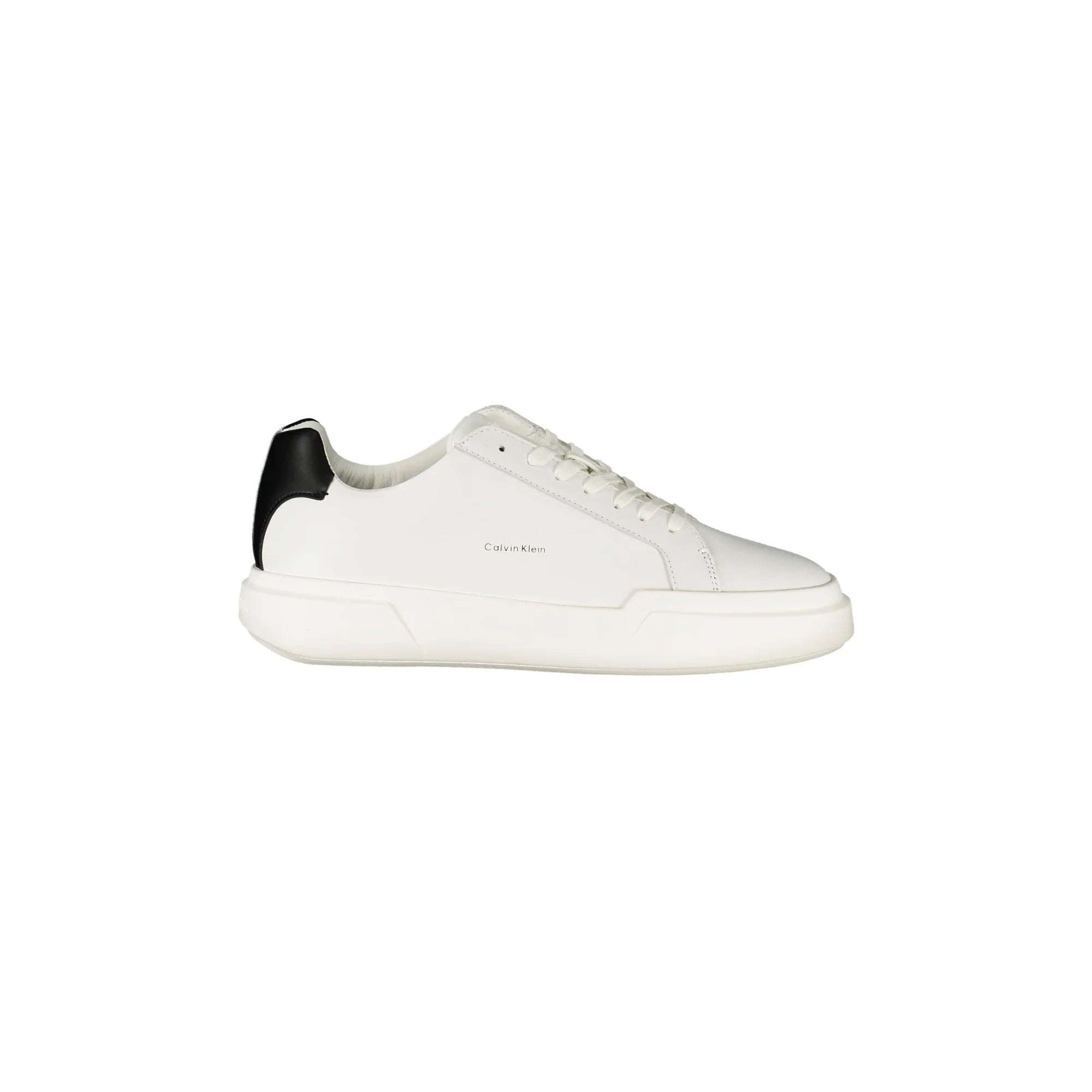 CALVIN KLEIN Sneakers Uomo Bianche con Lacci e Dettagli in Nero Bianco - foto prodotto